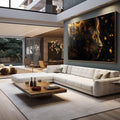 Quadro Decorativo Leão Majestoso e seu Esplendor - quadros decorativos 1 Tela, 1 Tela Horizontal - em escritorio elegante