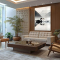 Quadro Decorativo O Amor Dos Cisnes - quadros decorativos para sala 1 Tela Vertical, 3 Telas - em ambiente decorado