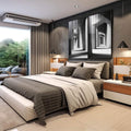 Quadro Decorativo Estruturas em Espiral com Design Contemporâneo - quadros decorativos para sala 2 Telas, abstrato arquitetônico - em quarto contemporaneo