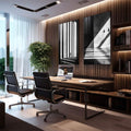 Quadro Decorativo Estruturas Retangulares com Luz e Sombra - quadros decorativos para sala 2 Telas, abstrato - em quarto contemporaneo