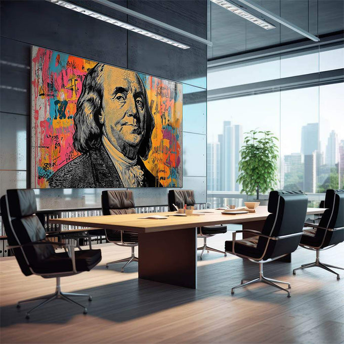 Quadro Decorativo Estilo Street Art - Expressão Urbana para Seu Ambiente - quadros decorativos 1 Tela, 1 Tela Horizontal - em sala moderna
