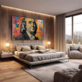 Quadro Decorativo Estilo Street Art - Expressão Urbana para Seu Ambiente - quadros decorativos para sala 1 Tela, 1 Tela Horizontal - em quarto contemporaneo