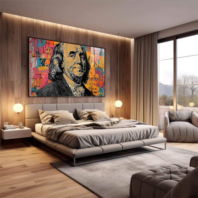 Quadro Decorativo Estilo Street Art - Expressão Urbana para Seu Ambiente - quadros decorativos para sala 1 Tela, 1 Tela Horizontal - em quarto contemporaneo
