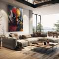 Quadro Decorativo Dualidade Heroica Energia e Fúria em Contraste - quadros decorativos para sala 1 Tela Vertical, 3 Telas - em quarto contemporaneo