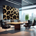 Quadro Decorativo Elegância em Pele de Onça - quadros decorativos para sala 1 Tela, 1 Tela Horizontal - em quarto contemporaneo