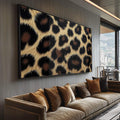 Quadro Decorativo Elegância em Pele de Onça - quadros decorativos para sala 1 Tela, 1 Tela Horizontal - em ambiente decorado