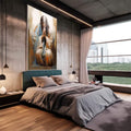 Quadro Decorativo Benção de Jesus Inspirando Fé e Esperança - quadros decorativos para sala 1 Tela Vertical, 3 Telas - em living room premium