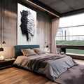 Quadro Decorativo Duas Faces Preto e Branco - quadros decorativos 1 Tela Vertical, 3 Telas - em escritorio elegante