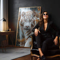 Quadro Decorativo A Beleza do Tigre - quadros decorativos para sala 1 Tela Vertical, 3 Telas - em living room premium