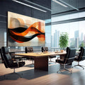 Quadro Decorativo Abstrato A Fluidez da Arte - quadros decorativos para sala 1 Tela, 1 Tela Horizontal - em quarto contemporaneo