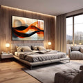 Quadro Decorativo Abstrato A Fluidez da Arte - quadros decorativos 1 Tela, 1 Tela Horizontal - em escritorio elegante