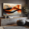 Quadro Decorativo Abstrato A Fluidez da Arte - quadros decorativos para sala 1 Tela, 1 Tela Horizontal - em ambiente decorado
