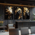 Quadro Decorativo A Beleza das Mulheres  Arte Inspiradora - quadros decorativos para sala 1 Tela Vertical, 3 Telas - em ambiente decorado