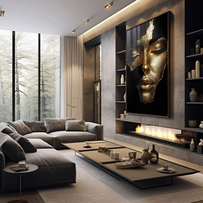 Quadro Decorativo A Beleza da Mulher - quadros decorativos 1 Tela Vertical, 3 Telas - em escritorio elegante
