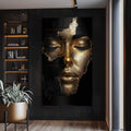 Quadro Decorativo A Beleza da Mulher - quadros decorativos para sala 1 Tela Vertical, 3 Telas - em ambiente decorado