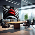 Quadro Decorativo Mulher Dos Lábios Carnudos em Cores Vibrantes - quadros decorativos 1 Tela, 1 Tela Horizontal - em escritorio elegante