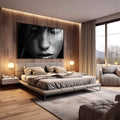 Quadro Decorativo A Seriedade da Mulher Arte que Inspira - quadros decorativos 1 Tela, 1 Tela Horizontal - em escritorio elegante