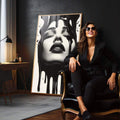 Quadro Decorativo A Profundidade da Mulher - quadros decorativos 1 Tela Vertical, 3 Telas - em escritorio elegante