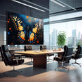 Quadro Decorativo de Borboleta Abstrato - quadros decorativos 1 Tela, 1 Tela Horizontal - em sala moderna