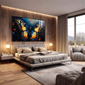 Quadro Decorativo de Borboleta Abstrato - quadros decorativos para sala 1 Tela, 1 Tela Horizontal - em quarto contemporaneo