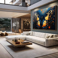 Quadro Decorativo de Borboleta Abstrato - quadros decorativos 1 Tela, 1 Tela Horizontal - em escritorio elegante