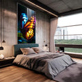 Quadro Decorativo A Magia das Borboletas - quadros decorativos para sala 1 Tela Vertical, 3 Telas - em living room premium