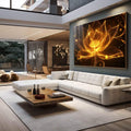 Quadro Decorativo A Beleza da Flor - quadros decorativos 1 Tela, 1 Tela Horizontal - em escritorio elegante