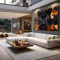 Quadro Decorativo A Grandeza da Pantera - quadros decorativos 1 Tela, 1 Tela Horizontal - em escritorio elegante