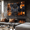 Quadro Decorativo A Grandeza da Pantera - quadros decorativos para sala 1 Tela, 1 Tela Horizontal - em ambiente decorado