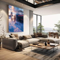 Quadro Decorativo Alta Velocidade Sobre a Neve - quadros decorativos para sala 1 Tela Vertical, 3 Telas - em living room premium