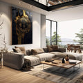 Quadro Decorativo O Poder do Bitcoin - quadros decorativos para sala 1 Tela Vertical, 3 Telas - em living room premium