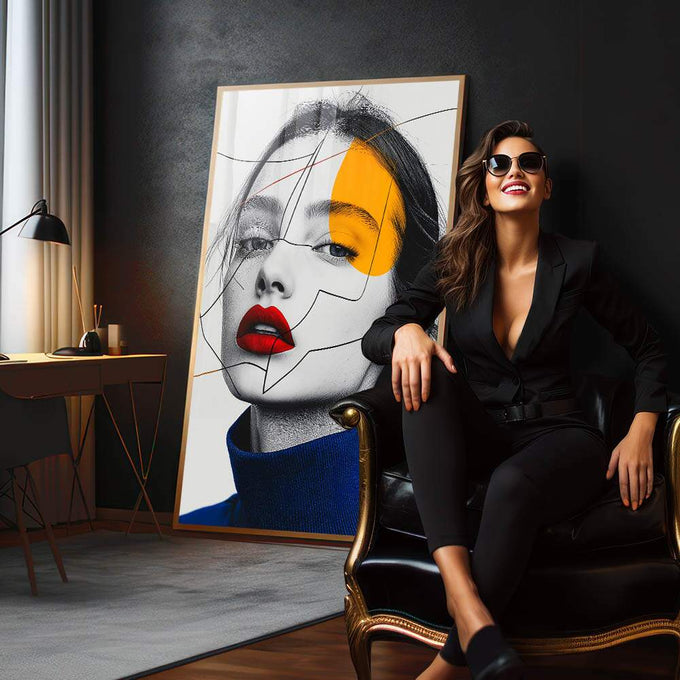 Quadro Decorativo A Beleza Feminina em Detalhes - quadros decorativos para sala 1 Tela Vertical, 3 Telas - em quarto contemporaneo