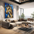 Quadro Decorativo Cavalo Abstrato - quadros decorativos 1 Tela Vertical, 3 Telas - em sala moderna