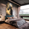 Quadro Decorativo A Fluidez Do Cavalo - quadros decorativos para sala 1 Tela Vertical, 3 Telas - em living room premium