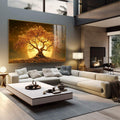 Quadro Decorativo O Renascimento da Vida na Árvore - quadros decorativos 1 Tela, 1 Tela Horizontal - em sala moderna