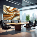 Quadro Decorativo Fluidez Abstrata Arte Contemporânea - quadros decorativos para sala 1 Tela, 1 Tela Horizontal - em quarto contemporaneo