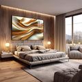 Quadro Decorativo Fluidez Abstrata Arte Contemporânea - quadros decorativos 1 Tela, 1 Tela Horizontal - em escritorio elegante