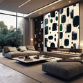 Quadro Decorativo Dupla de Beleza Abstrata - quadros decorativos 2 Telas, abstrato - em sala moderna
