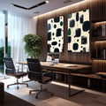 Quadro Decorativo Dupla de Beleza Abstrata - quadros decorativos 2 Telas, abstrato - em escritorio elegante