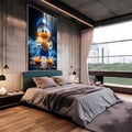 Quadro Decorativo Patinho Magnata Elegância e Charme - quadros decorativos 1 Tela Vertical, 3 Telas - em sala moderna