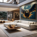 Quadro Decorativo Elegância do Falcão Arte que Inspira - quadros decorativos para sala 1 Tela, 1 Tela Horizontal - em living room premium