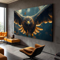 Quadro Decorativo Elegância do Falcão Arte que Inspira - quadros decorativos para sala 1 Tela, 1 Tela Horizontal - em ambiente decorado