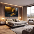 Quadro Decorativo Arvore Da Vida Prosperidade financeira - quadros decorativos 1 Tela, 1 Tela Horizontal - em escritorio elegante