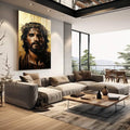 Quadro Decorativo A Serenidade de Jesus  Paz e Harmonia - quadros decorativos para sala 1 Tela Vertical, 3 Telas - em quarto contemporaneo