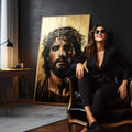 Quadro Decorativo A Serenidade de Jesus  Paz e Harmonia - quadros decorativos para sala 1 Tela Vertical, 3 Telas - em living room premium