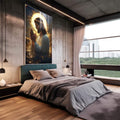 Quadro Decorativo A Esperança de Jesus - quadros decorativos 1 Tela Vertical, 3 Telas - em sala moderna