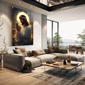 Quadro Decorativo A Esperança de Jesus - quadros decorativos para sala 1 Tela Vertical, 3 Telas - em quarto contemporaneo
