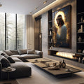 Quadro Decorativo A Esperança de Jesus - quadros decorativos 1 Tela Vertical, 3 Telas - em escritorio elegante