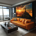 Quadro Decorativo Emocionante Cristo O Todo Poderoso - quadros decorativos para sala 1 Tela, 1 Tela Horizontal - em ambiente decorado