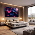 Quadro Decorativo de Flores em Tons Escuros - quadros decorativos 1 Tela, 1 Tela Horizontal - em escritorio elegante